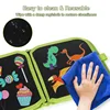 Montessori Portable Painting Book Set Magic Blackboard Coloring Pen Wiping Reusable Drawing Diy Puzzle Educational Toys 2