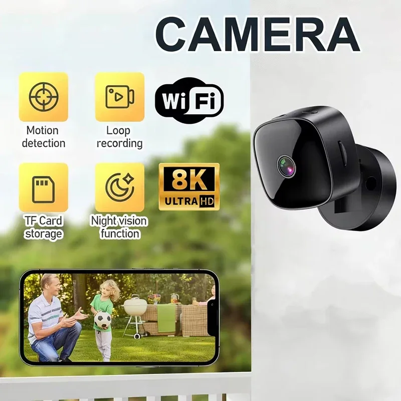 8K HD Mini Camera Wifi Camera Wireless Security Protection Remote Monitor Camcorders Video Surveillance Home Smart Camera 4
