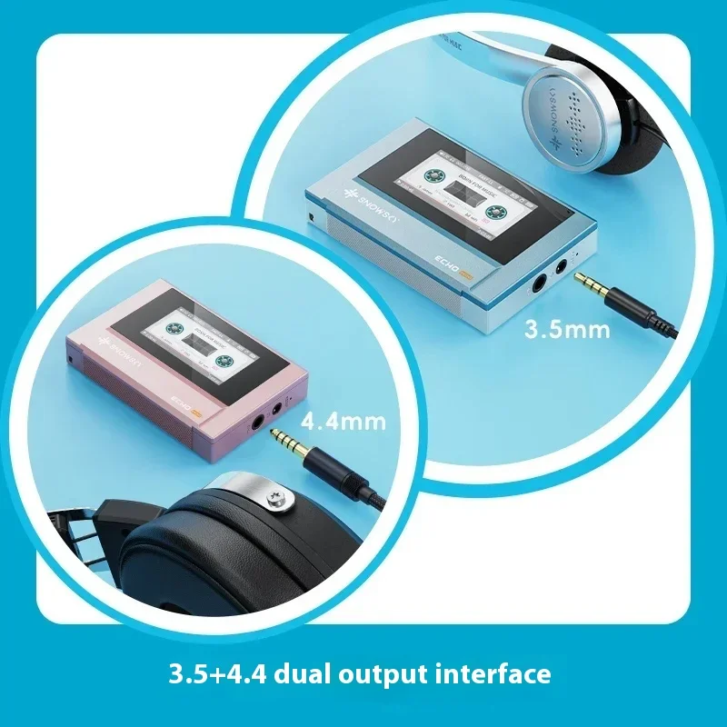 Fiio Snowsky Echo 미니 무선 블루투스 MP3 플레이어 8GB 레트로 휴대용 워크맨 맞춤형 지원 DSD 음악 선물