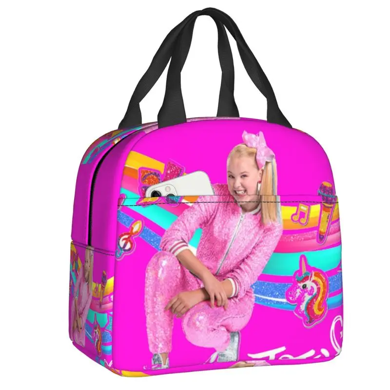 

Custom JoJo Singer Siwa Little Girl Lunch Bag Women Cooler Warm Insulated Lunch Boxes for Adult Office