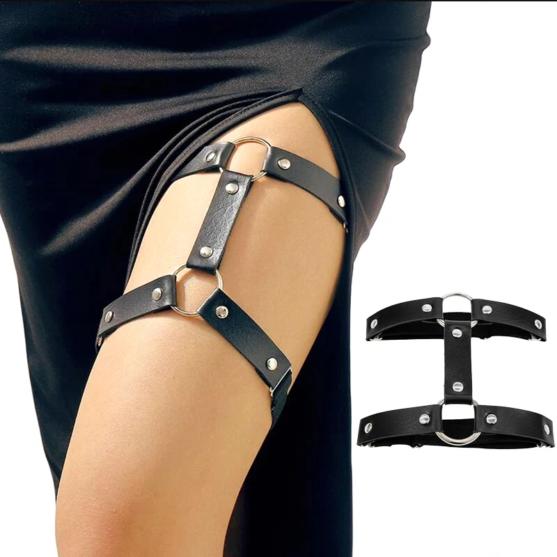 

Harajuku Girl Sexy Elastic Garter Belt Leg Decoration Harness Belt Women Punk Leg Ring Garters Night Club Gift Goth Clothes