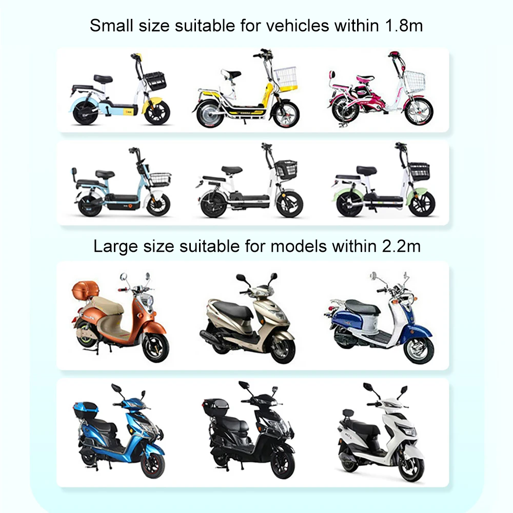 Motorcycle Cover Translucent Motorcycle Cover Waterproof Raincover Electric Bicycle Sunshine Cover Rainproof Dustproof Bike Protective Gear