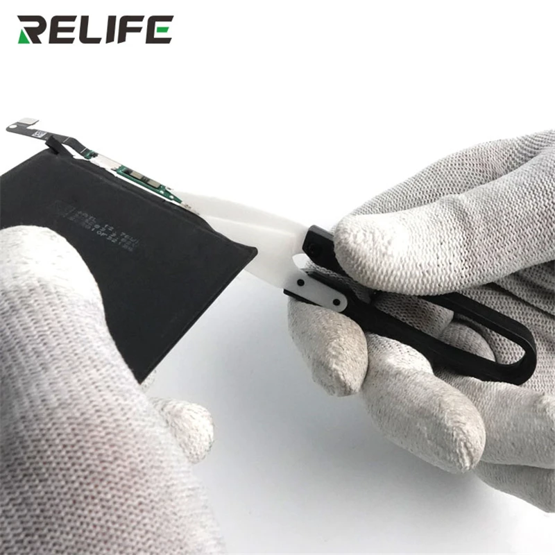 RELIFE RL-102 Ceramic Insulated U-Scissors High Hardness Special Scissors for Battery Repair Scissors Cut Battery Cabl Tool