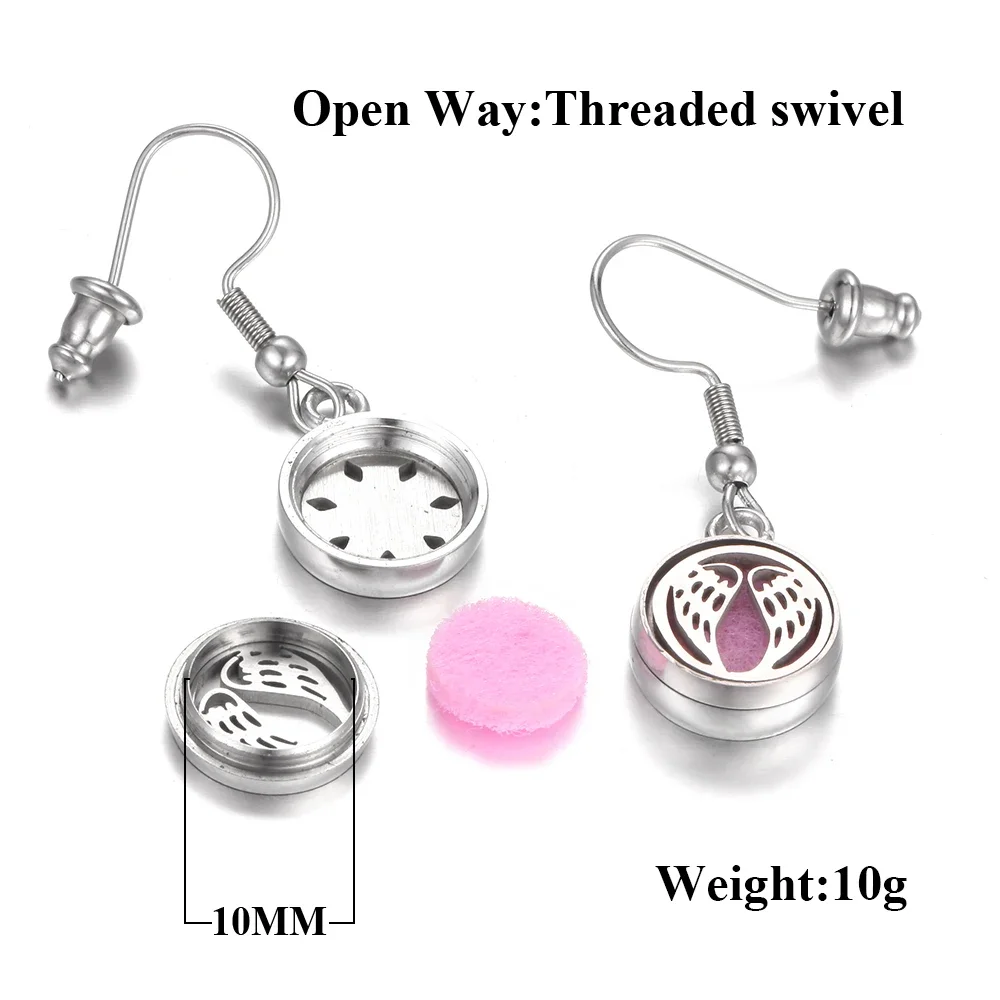 Stud Earrings Dangle Earrings Drop Earrings Pendant Earrings Long Earrings Stainless Steel Aromatherapy Jewelry Earrings Perfume Essential Oil Diffuser Dangle Earrings Stud Women Aroma Earring