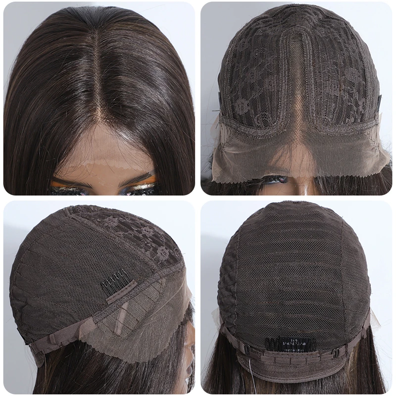Synthetic Lace Front Wig 36 Inch Long Straight lace Wig part Blonde Brown Ombre Wigs For Women Lace synthetic lace front wig