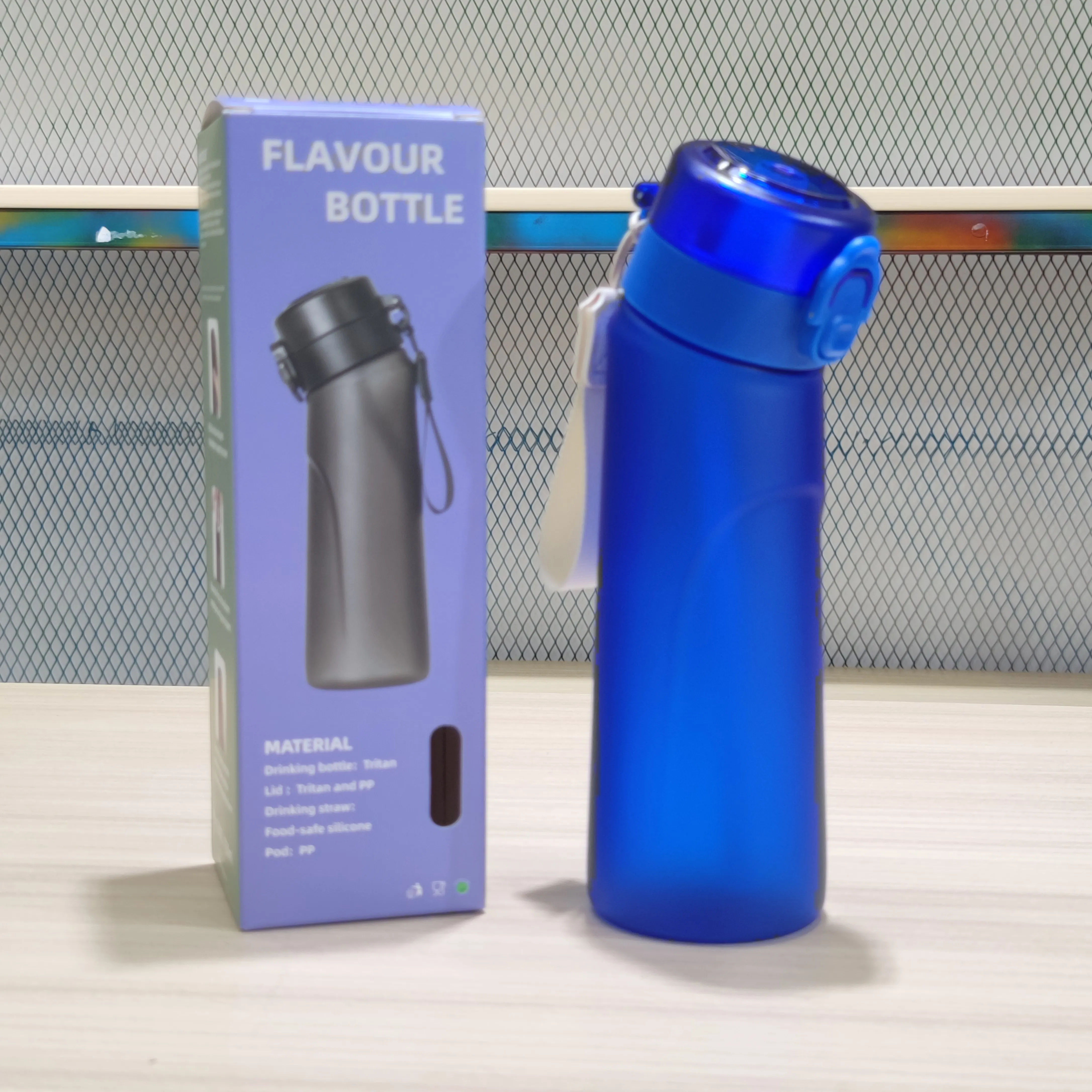 AirFlavoredWaterBottleScentUpCapsuleSportsWaterBottleFor