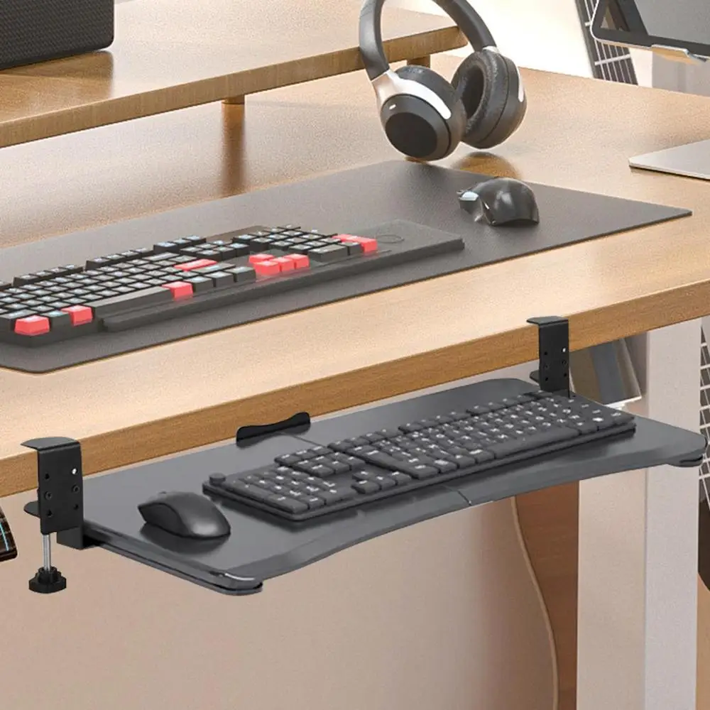 Under Desk Keyboard Drawer Slide Out Keyboard Shelf Sliding Slide-Out Keyboard Drawer Keyboard Shelf Sliding Under Desk Mounted