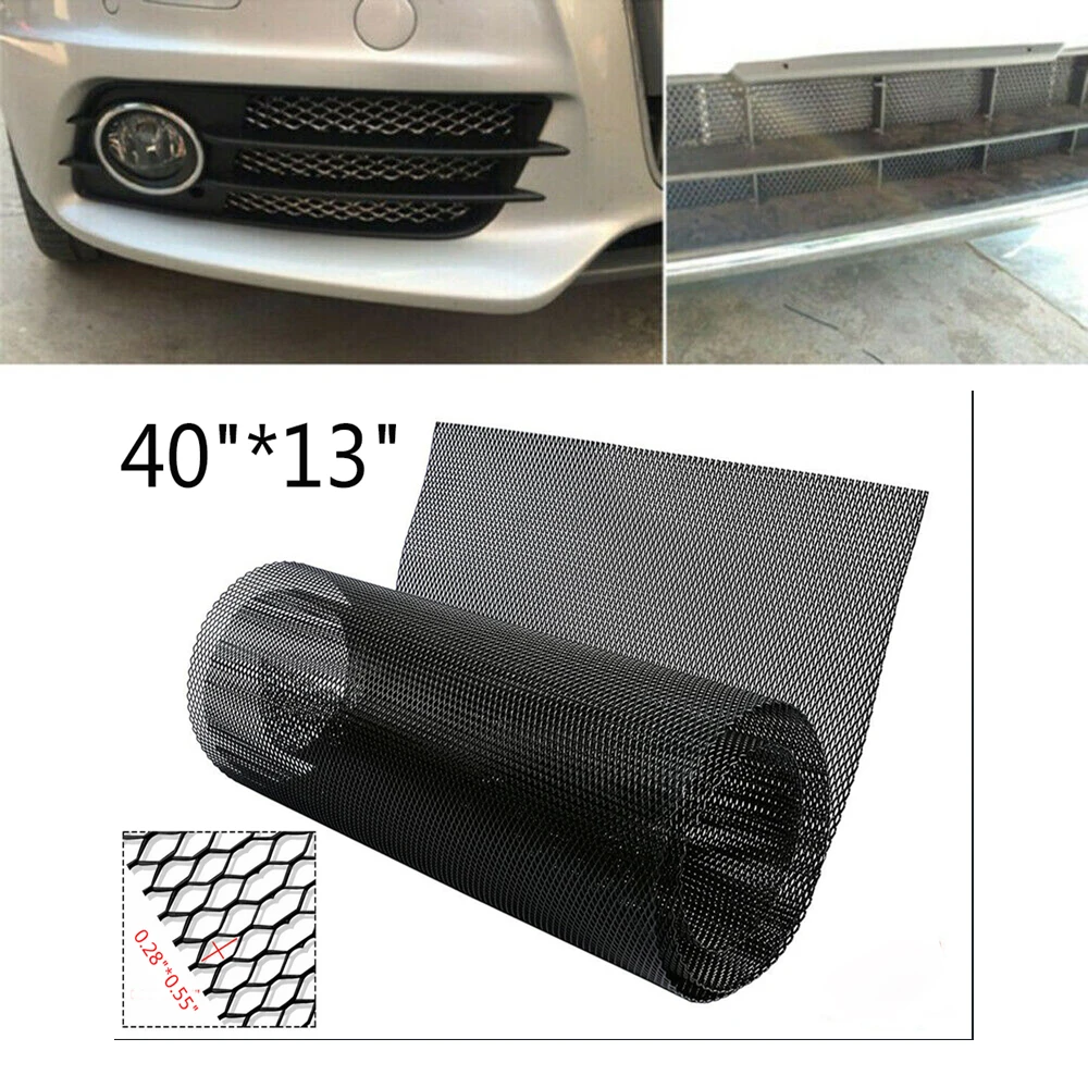 

Car Vehicle Hexagonal Aluminum Mesh Grill Cover Bumper Fender Hood Vent Grille Net Mesh Grill Section 100x33cm Universal