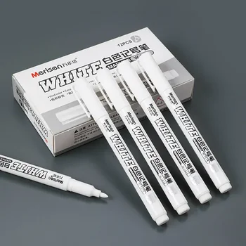 1/2/3/4/5 Pezzi Pennarelli Bianchi 2.0mm Impermeabili a Base Oleosa per Graffiti, Schizzi, Scrittura e Forniture Scolastiche