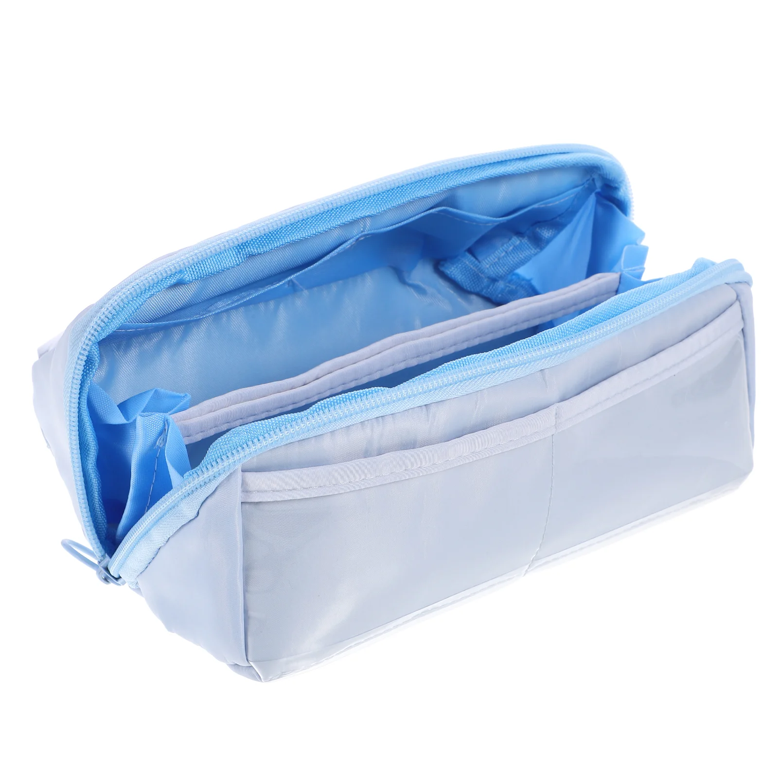 

Makeup Bag Organizer Student Ten-layer Stationery Pencil Pouches with Zipper Plastic Storage Box Brush Case Small Pupils