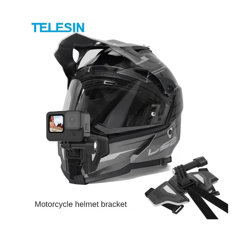 

TELESIN Upgraded Motorcycle Helmet Bracket for an Immersive First Person Perspective Experience