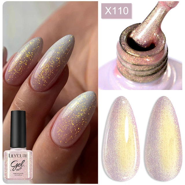 LIToxic-Verhéritage à Ongles Gel Pailmétrage Semi-Continu, UV LED, Soak Off, pour Manucure, DIY, 7ml 2