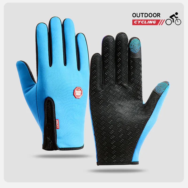Unisex Waterproof Thermal Cycling Gloves with Touchscreen Capability