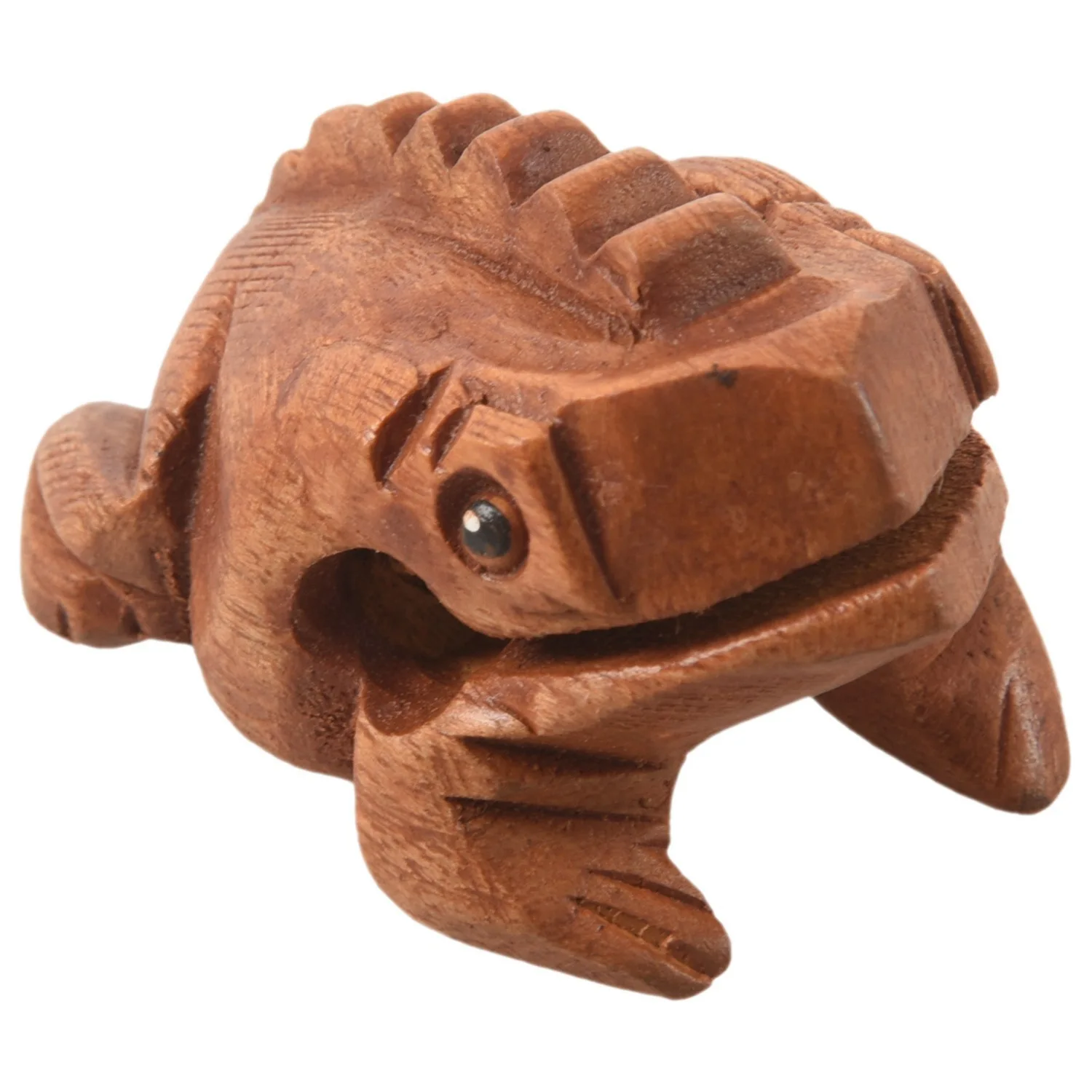 Wood Percussion Toy Carved Croaking Wood Percussion Musical Sound Wood Frog Tone Block Toy