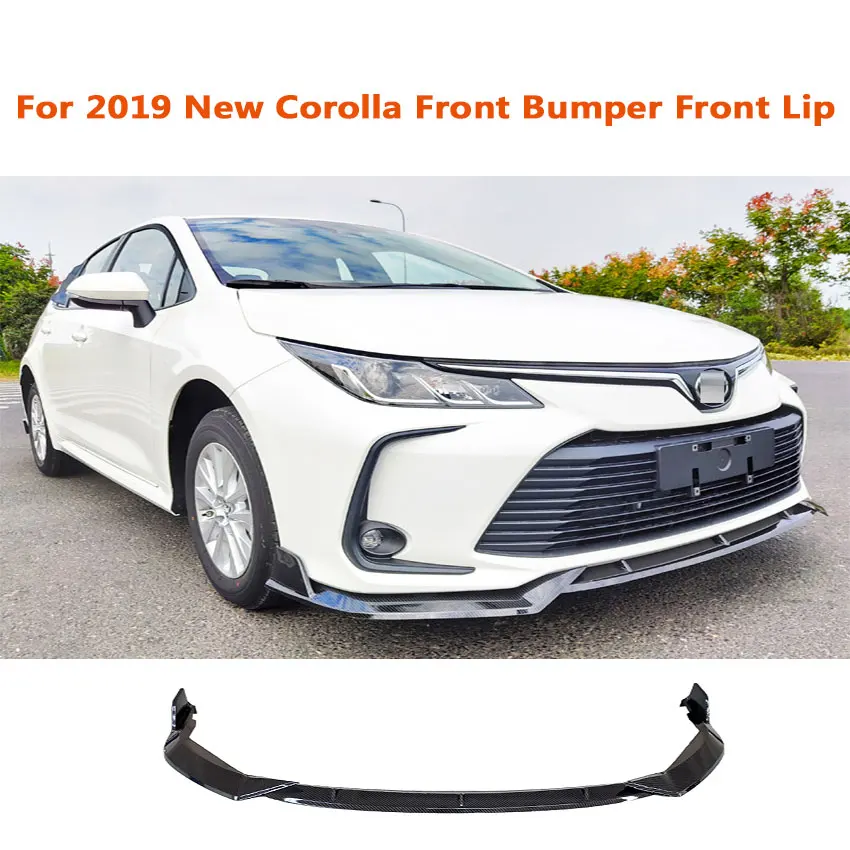 

For Corolla 2019+ Car Front Bumper Front Lip Shovel Splitter Diffuser Spoiler Protector Accessories Exterior Modification