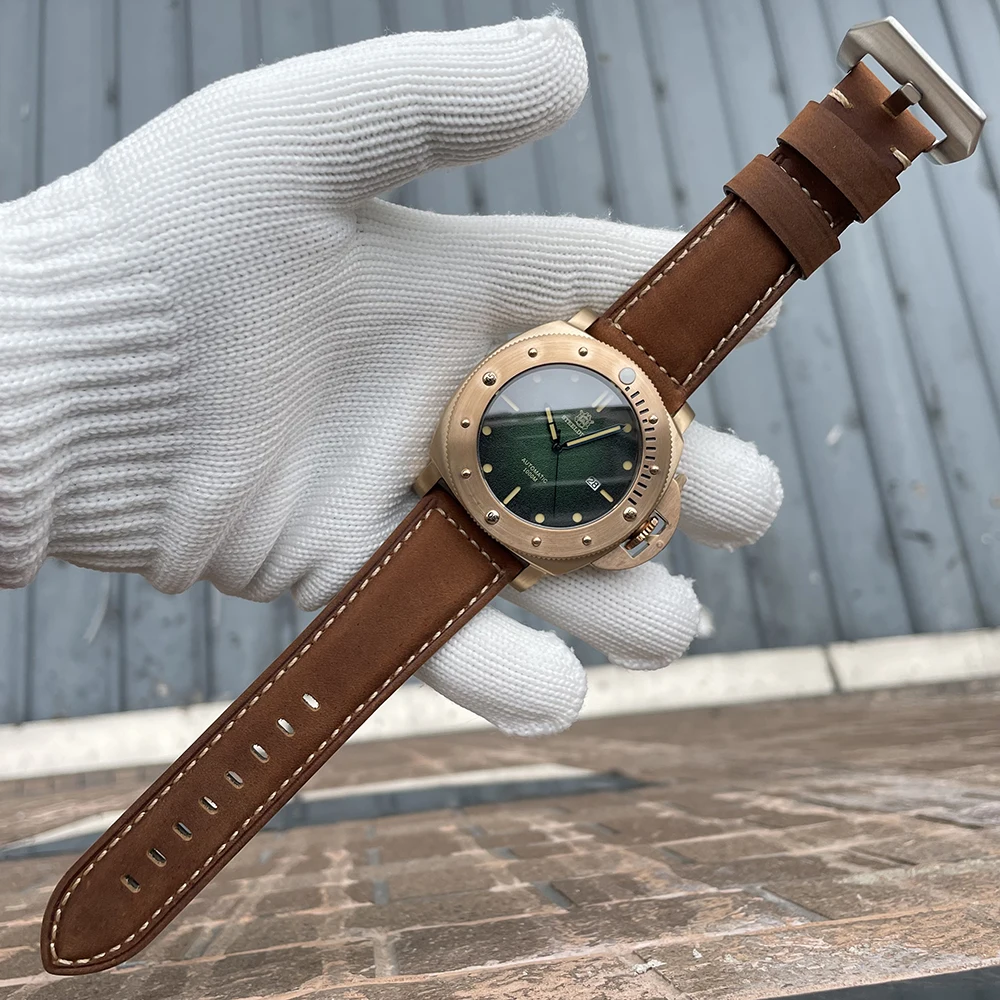 Steeldive-男性用機械式ブロンズ時計,自動巻きムーブメント,nh35