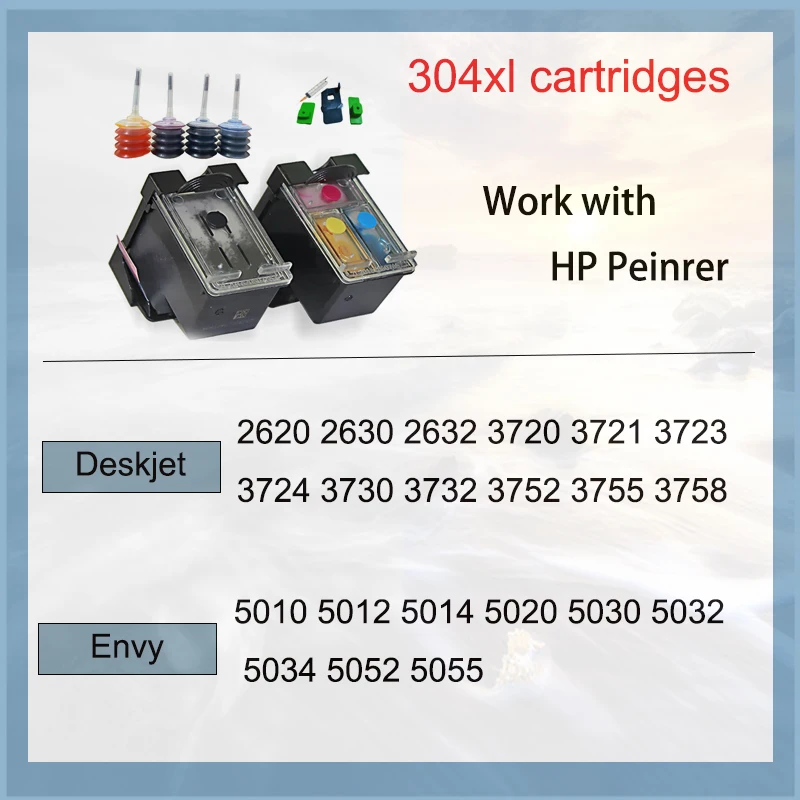 2x Inchiostro Cartucce per HP 304 XL Deskjet 2620 2630 2633