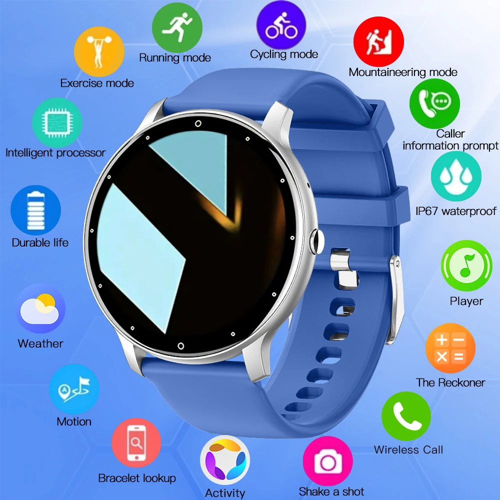 ساعة ذكية للياقة البدنية PEJE مقاس 1.28 بوصة لأجهز...