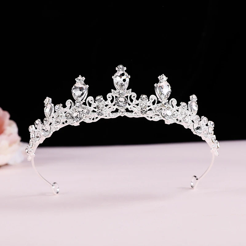 Corona Da Principessa Con Cristalli E Strass – Tiara Elegante Per Sposa, Ballo E Serate Di Gala – Diadema Regolabile