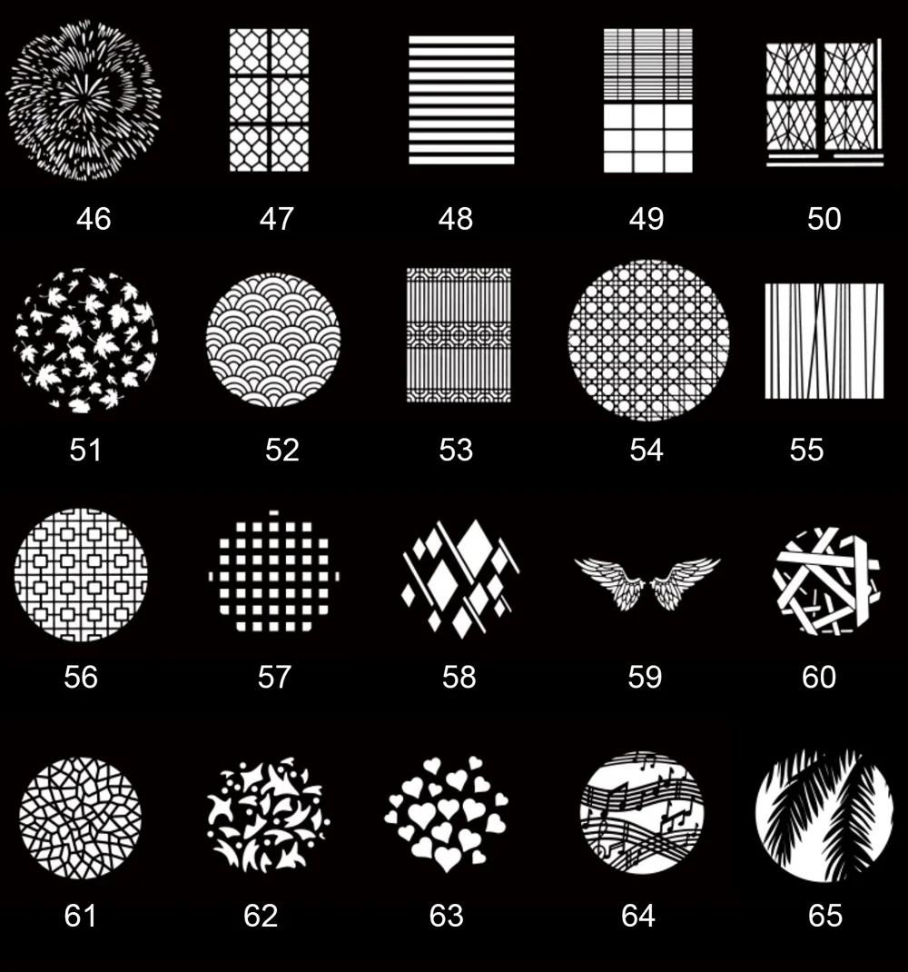 OT1 Graphic Cards For Snoot Optical Condenser Background Projection Graphic DIY