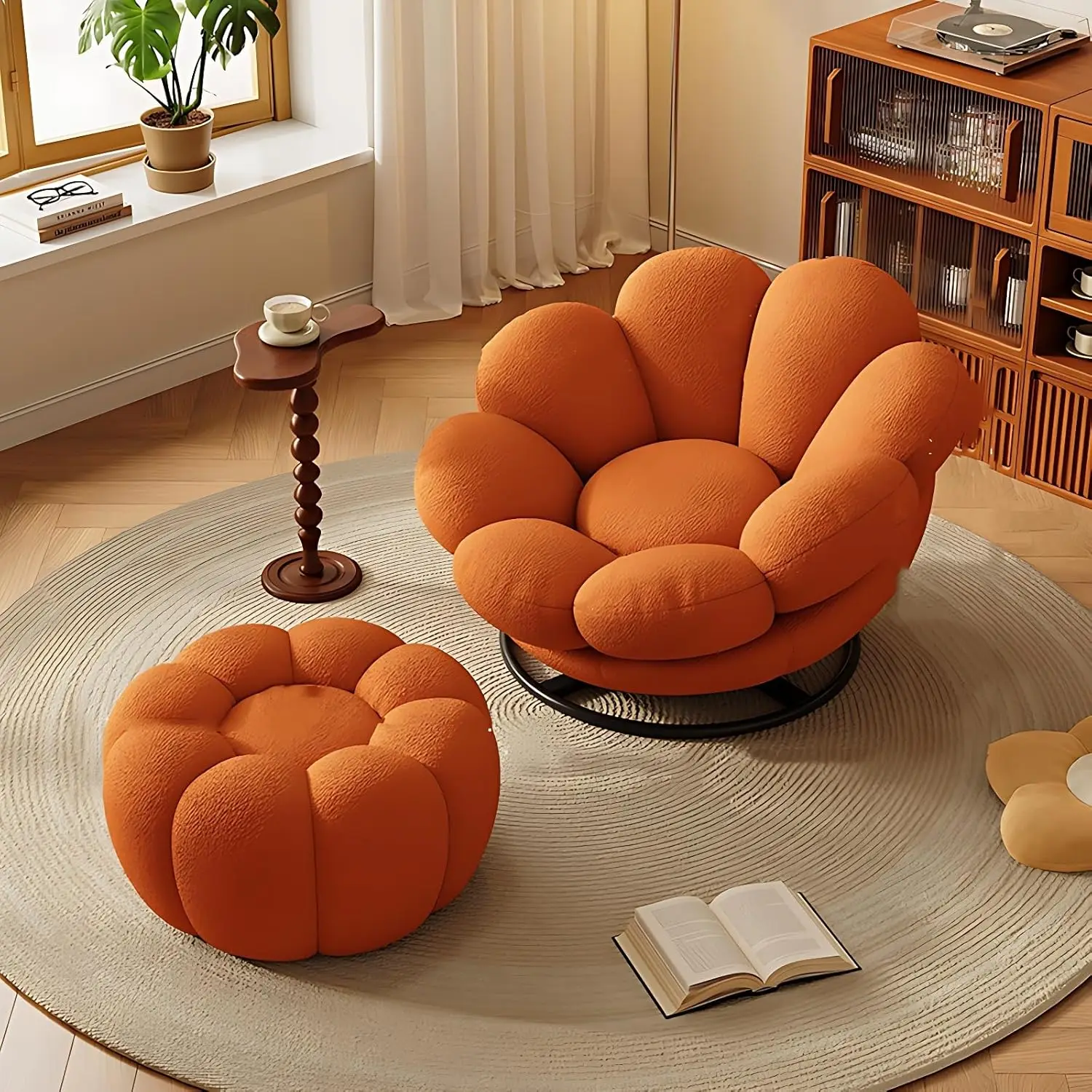 展示品　ラパルマ　回転式　ラウンジチェア　ソファ　シングルソファ　モダン 回転と回転の屋内ラウンジチェア,快適なシングルソファ,リビングルーム