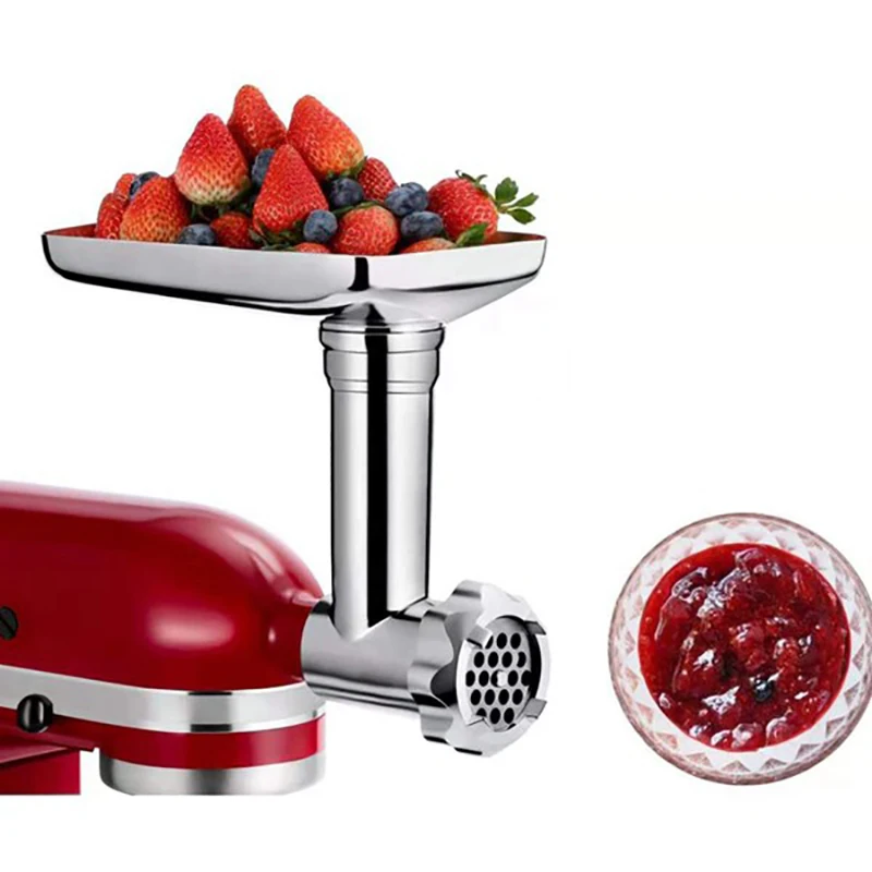 Big Deal Meat Grinder Attachment For Kitchenaid Stand Mixers Sausage Stuffer Tubes, Durable Metal Food Grinder Attachments