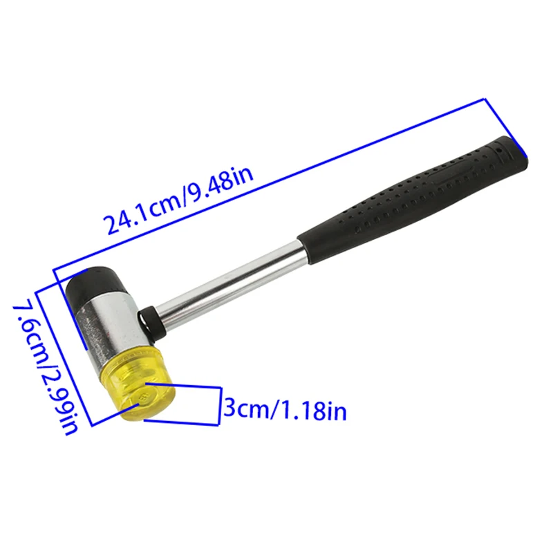 25-40mm 투명 설치 해머 충격 방지 손상 없는 망치 오토바이 ATV 먼지 자전거 유지 보수 도구