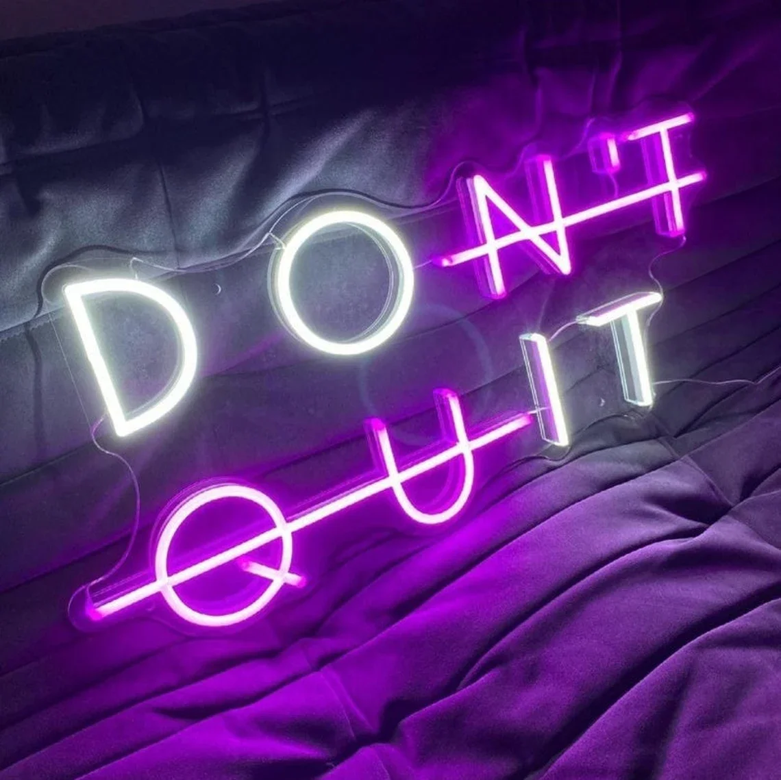 Custom Neon Sign Don't Quit For Wall Room Bedroom Decor Personalized Birthday Gift For Her Or