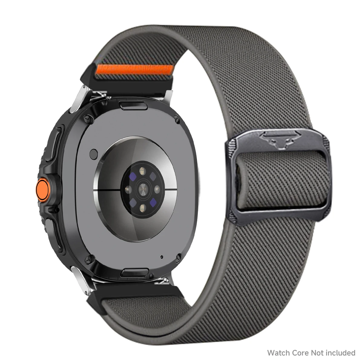 Nylon Elastic Sport Band in Midnight Black - Versatile Adjustable Strap Bracelet
