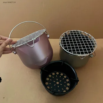 1Set mini Portable Stainless Steel Charcoal Grill for Outdoor Camping BBQ Compact Grill for Home Picnic Camping