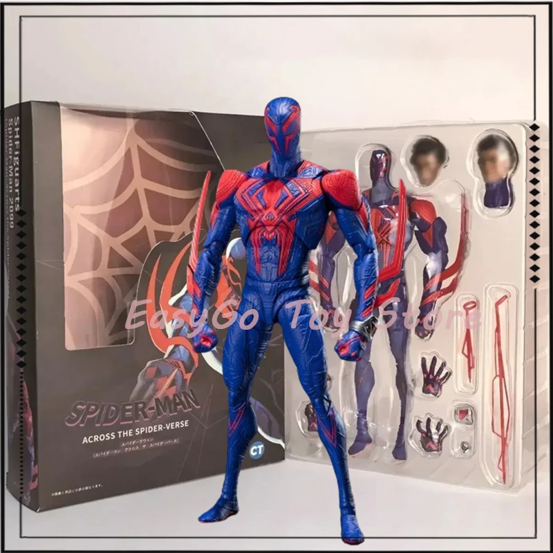 

Spiderman 2099 Figure CT Across The Universe S.H.Figuarts Miguel O'Hara Spiderman Shf Action Figurine Toys Two Heads Gift