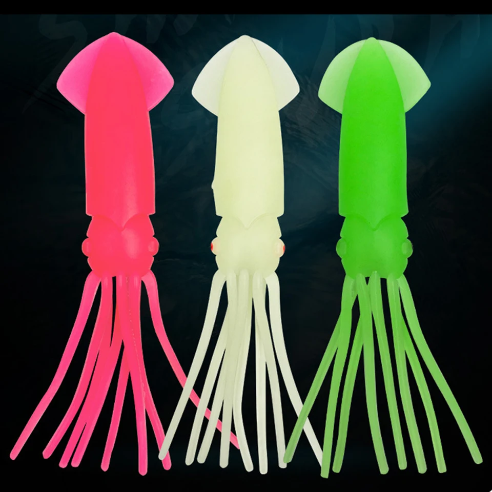 2pcsLuminousSoftFishingSquidLures65cm23cmSoftFishingLures