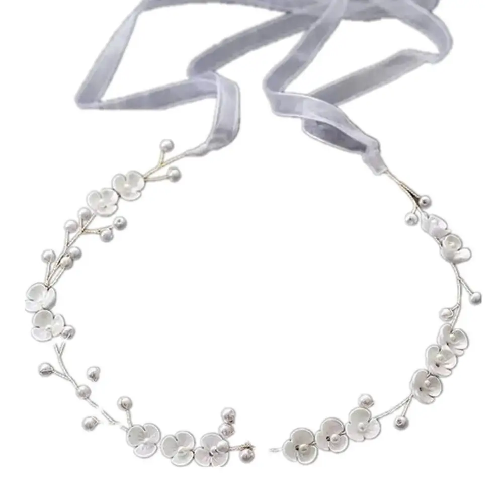 Girls Headpiece Hair Accessories Pearl Hair Vine Handmade Headwear Bride Headbands