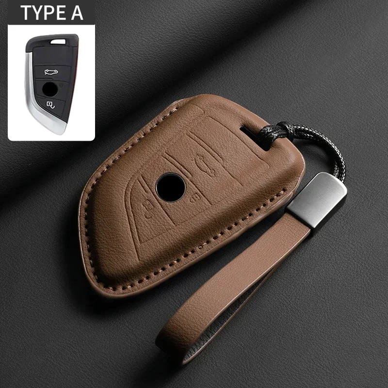 Premium Leather Car Key Case Cover with Sleek Design