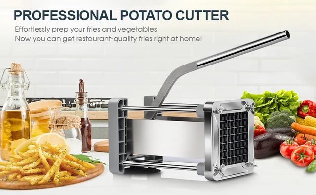 Electric French Fry Cutter, Sopito Professional French Fry Cutter Stainless  Steel Electric Potato Cutter with 1/2-Inch Blades for Home and Commercial 