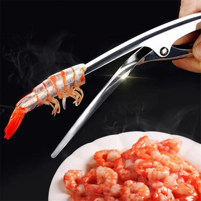 

Stainless Steel Shrimp Peeler Prawn Shrimp Deveiner Fishing Knife Lobster Shell Remover Peel Device Seafood Tools Kitchen Gadget