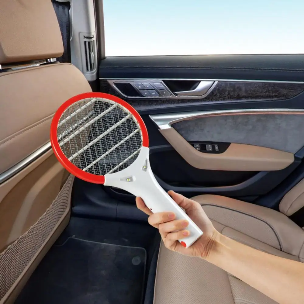 전기 모기 스와터 LED 충전식 버그 재퍼 플라이 곤충 파리 스와터 킬러 라켓, 전기 모기채 채찍질