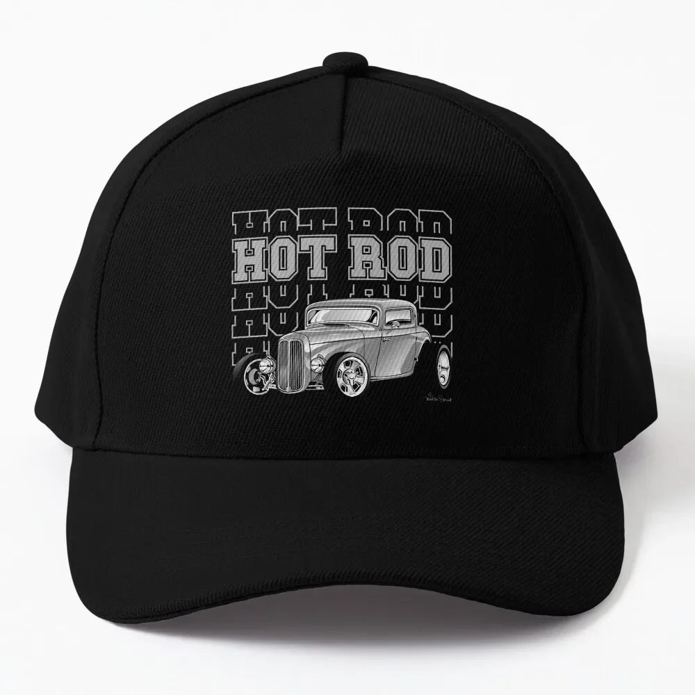 

Hot Rod Word Art V2 Baseball Cap Fishing cap Snap Back Hat Hood Luxury Brand Men Women's