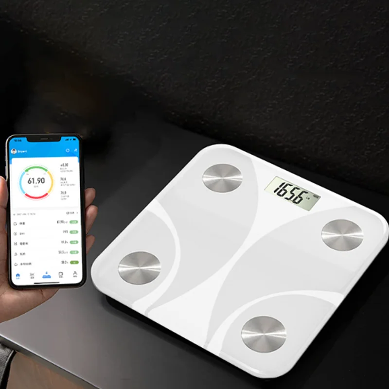 1pc Smart Weight Scale, Smart Digital Weighing Machine With Body Fat BMIMeasurement, Body Composition Analyzer For Home Bathroom 4