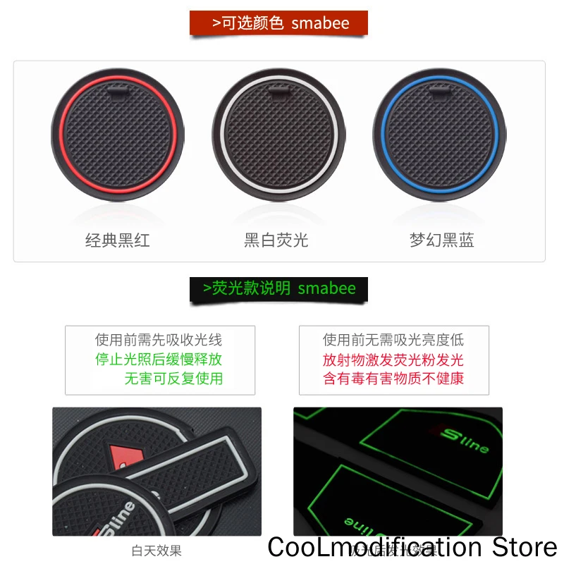 Premium Anti-Slip Rubber Car Door Groove Mat - Durable Gate Slot & Cup Holder Pad Accessories
