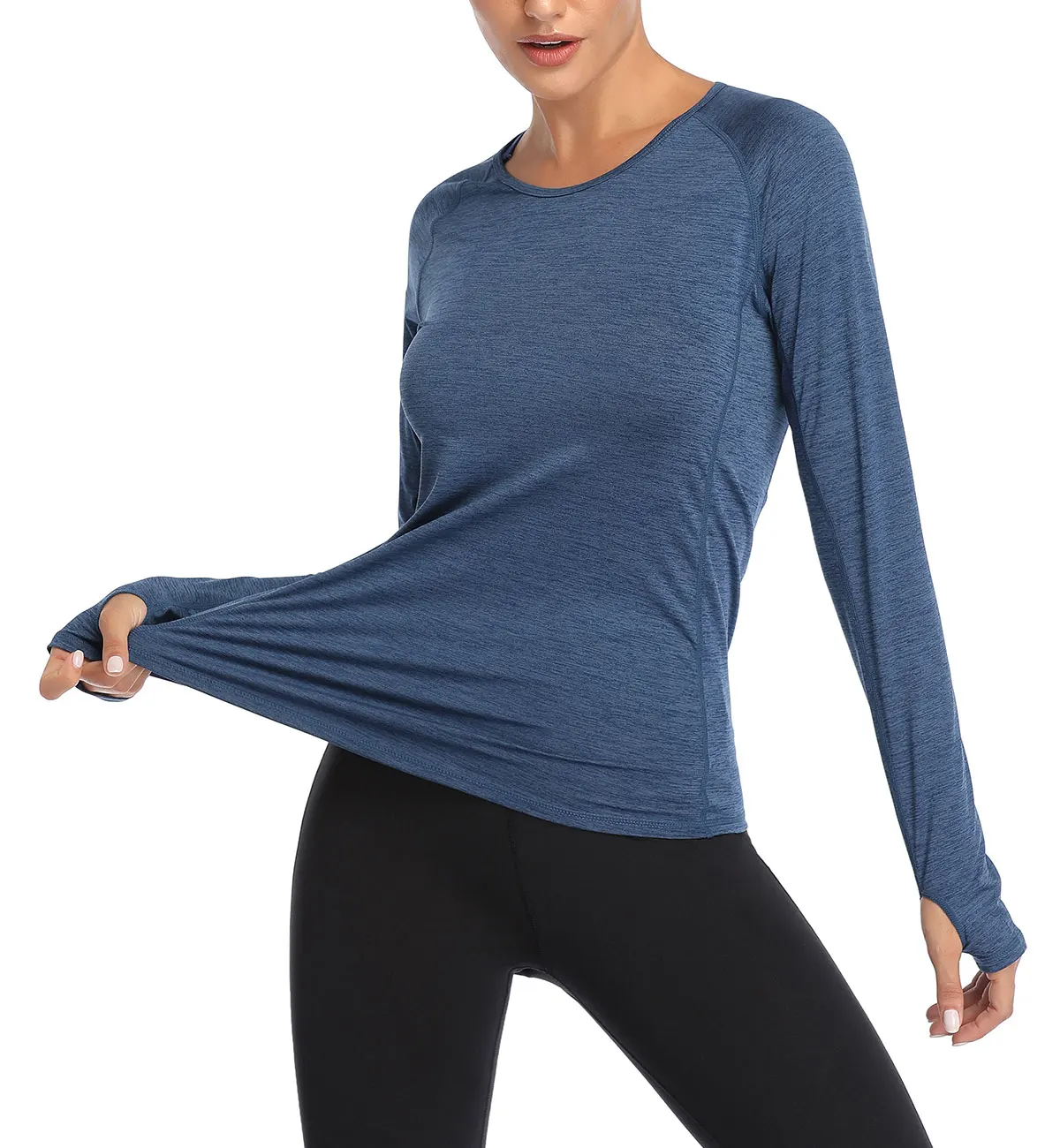 Women Yoga Tops Bandage Sport Shirt Long Sleeve Thumb Hole T-Shirt Girls  V-neck Gym Fitness Sweatshirt Elastic Running Sportwear - AliExpress