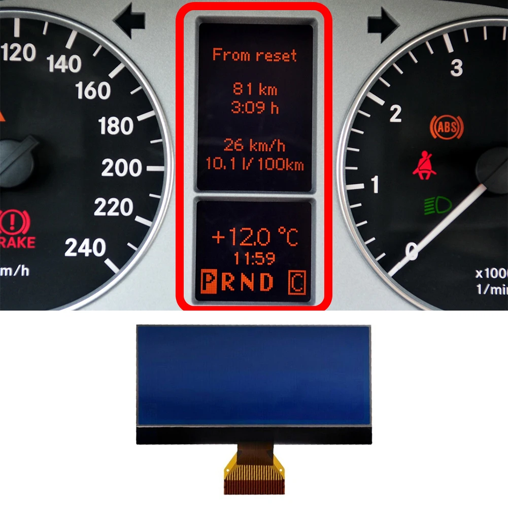 

High Quality LCD Display Instrument Cluster Dashboards Display Class W169 W245 Direct Replacement 1pcs LCD Screen 8 Volt Version