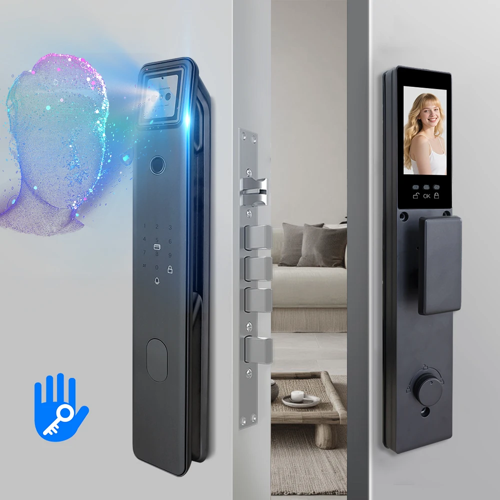 TTLOCK 3D Face Smart Door Lock Camera capture with Intelligent Fingerprint Password Biometric Electronic Key Unlock