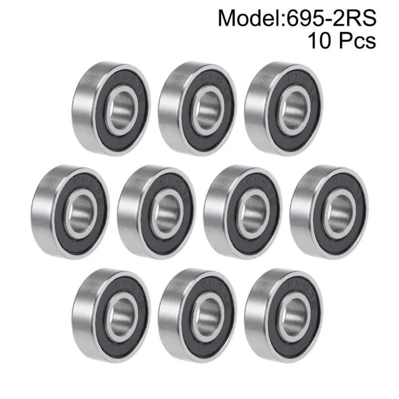 1/10pcs ABEC-5 634 636 638 695 696 698 699 2RS RS Rubber Sealed Deep Groove Ball Bearing Chrome Steel P6 ABEC3 Miniature Bearing ball bearings spherical bearings hybrid ceramic bearing metal shielded ball bearings oil bearing linear bearing grooved bearing pulley