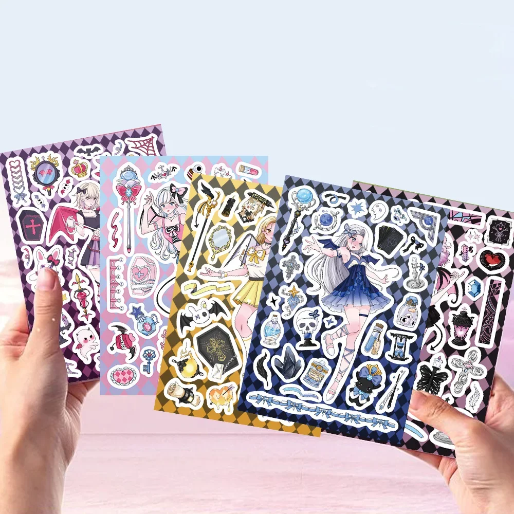 

8PCS Little Demon Angel Goo Card Sweet Asian Style Sticker DIY Clipbook Mobile Diary Happy Project Gift Decoration