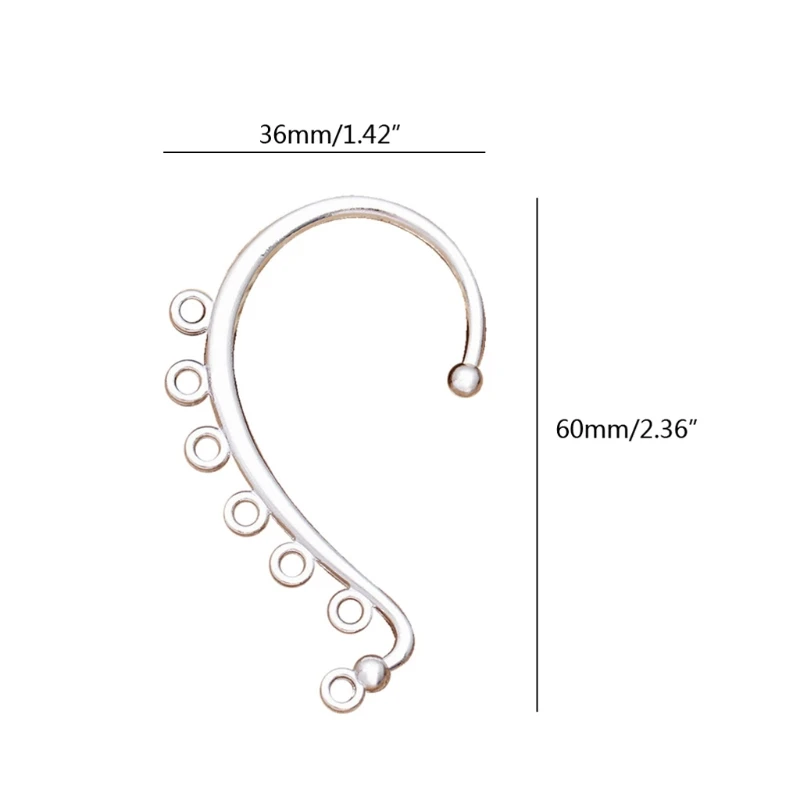 Ear Cuff Wrap Crawler Hook Kolczyki Miedź DIY Ear Cuff Kolczyk Climber DIY 517F