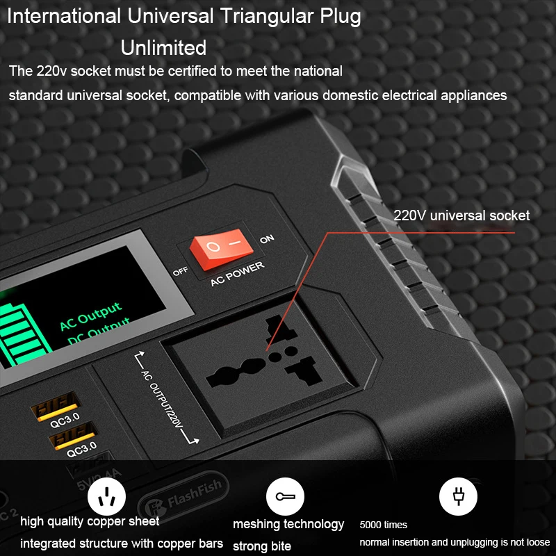 230V Portable Power Station 151Wh Backup Battery 200W Pure Sine Wave AC Solar Generator Outdoor Camping Travel RV 3