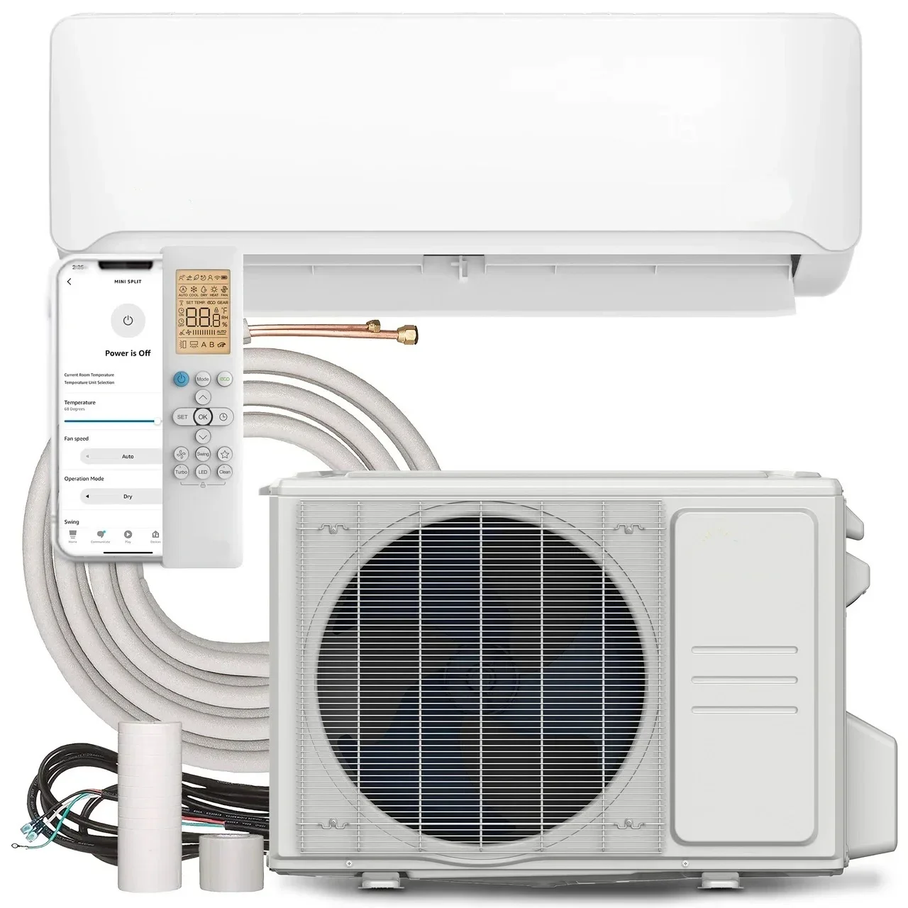 OEM Smart Wifi Wall Mounted Split Air Conditioner Mini Inverter Air Conditioner 3