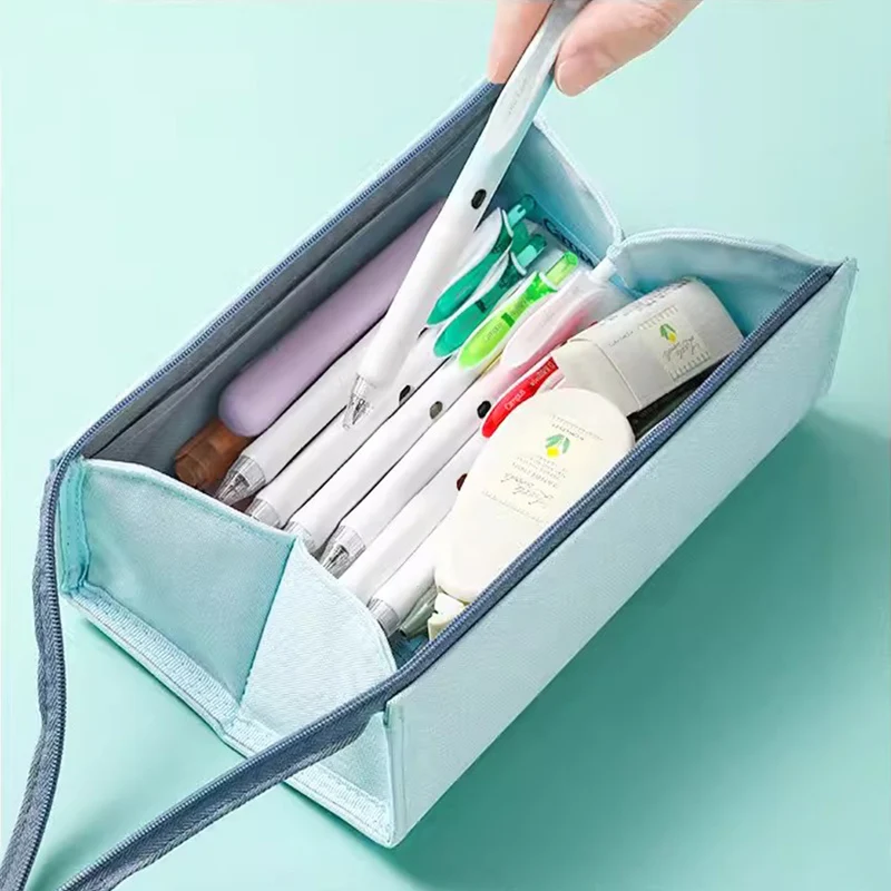 일본 KOKUYO 연필 케이스, 작은 신선한 화장품 가방, 대용량, 남아 여아 문구 상자, 학용품 문구, 신제품