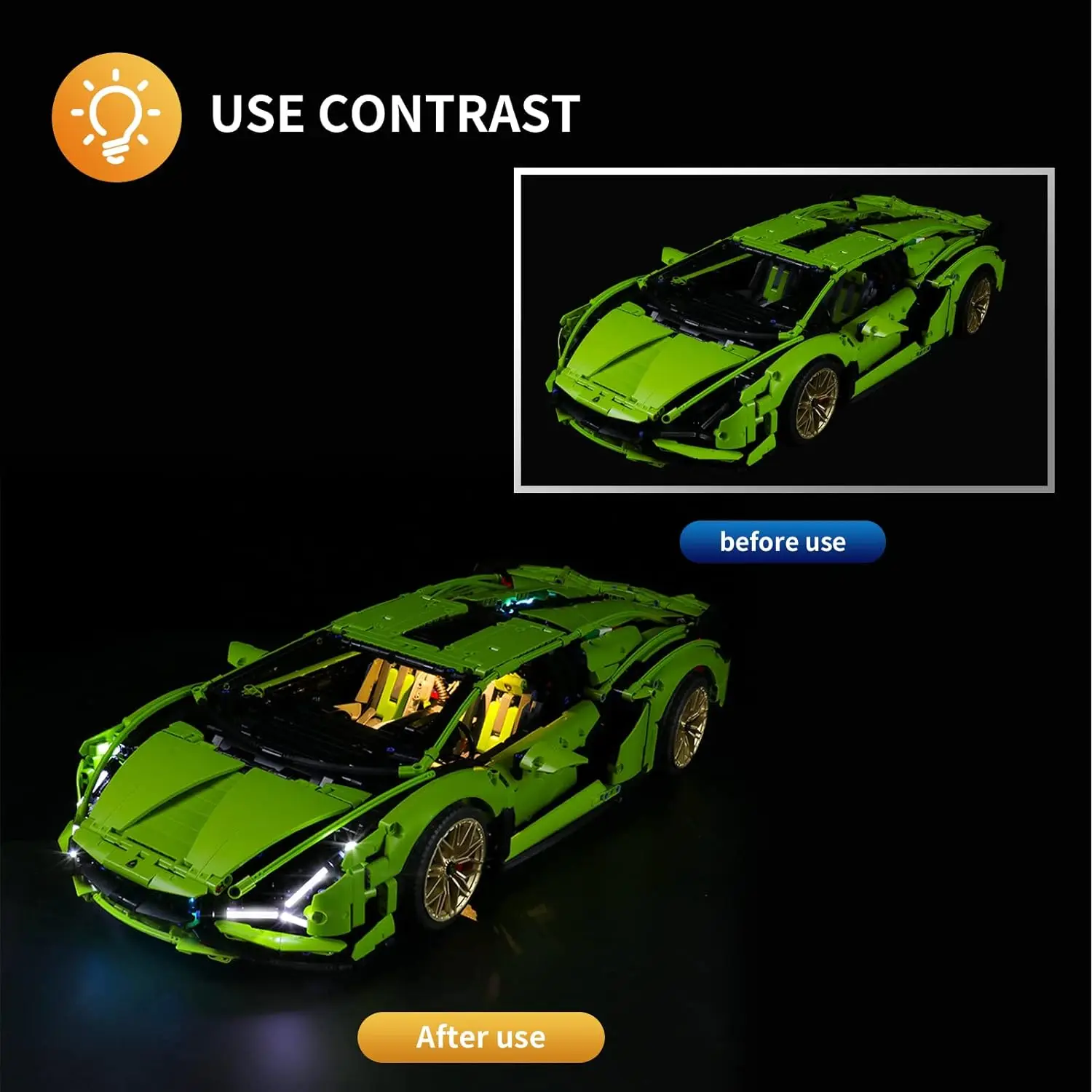 LEGO® Lamborghini Sian FKP 37 42115 Light Kit – Light My Bricks USA